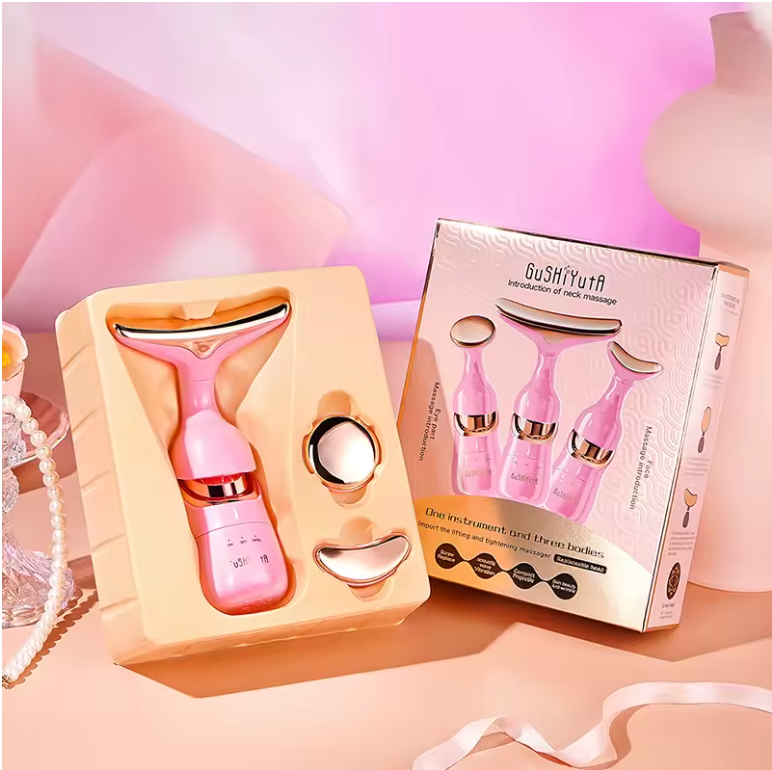 Masajeador Facial 3 en 1 (Rosado)