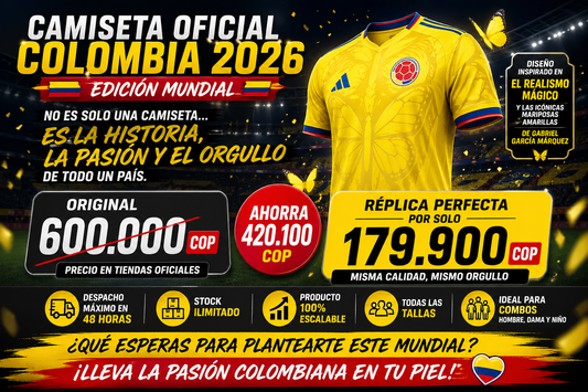 CAMISETA OFICIAL COLOMBIA MUNDIAL 2026
