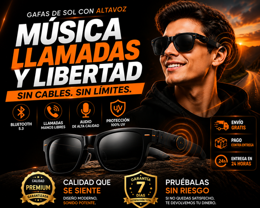 🔥🎧 GAFAS DE SOL CON SONIDO INTEGRADO: ¡ESTILO Y MÚSICA EN UN SOLO PRODUCTO! 😎⚡