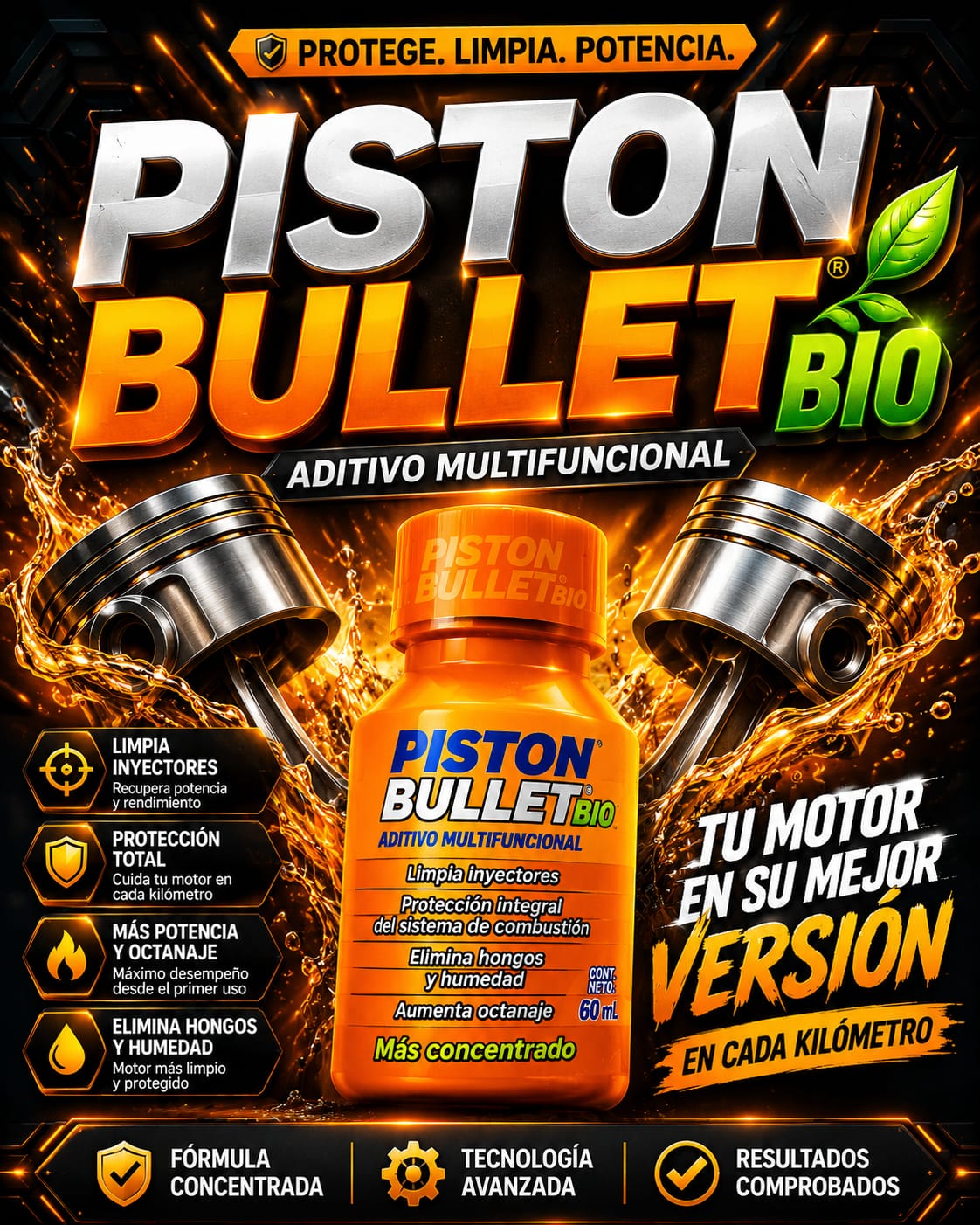 🔥 PISTON BULLET BIO 🔥 Potencia extrema para tu vehículo
